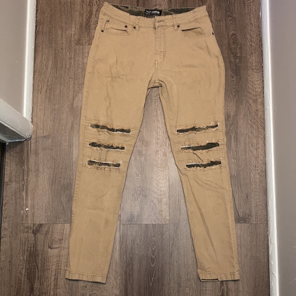 Khaki Pants with Holes 34x32